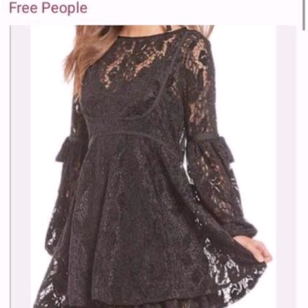Black Lace Free People Dress